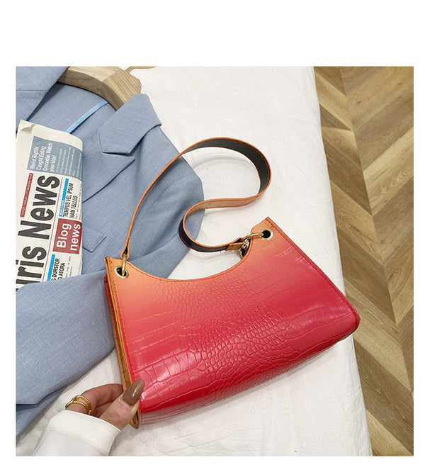 Gradient Frog Patterned Crossbody Bag