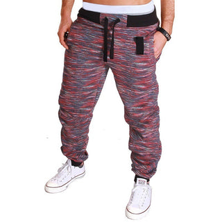 Buy wine-red-camouflage Men Camouflage Hip Hop Casual Pants