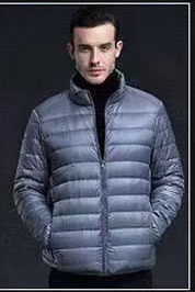 Men Lightweight Down Hooded Jacket