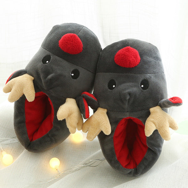 Cute Elk Home Slippers Christmas Shoes