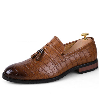 Buy yellow-brown Men&#39;s Pointed Leather Shoes