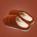 Solid Colored Wool Plush Slip-on Comfort Shoes