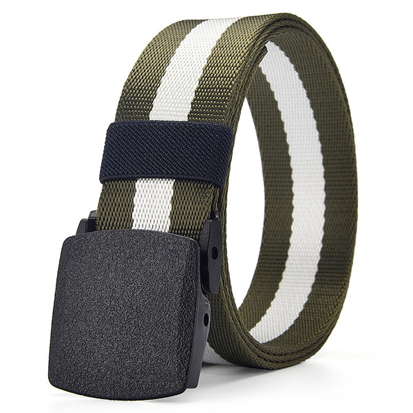 Men Canvas Automatic Buckle Outdoor Belt