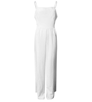 Sleeveless Top Pearl Sling Wide Leg Jumpsuit