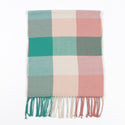 Unisex Thick Plaid Cotton Scarf