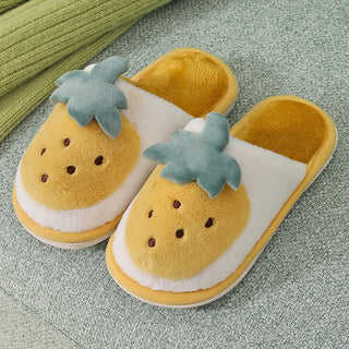 Buy yellow Fruit Patterned Slip-on Plush Comfort Shoes