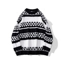 Unisex Round Neck Jacquard Sweater