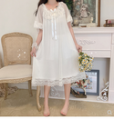 Mulberry Silk Long Vintage Elegant Nightgown