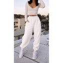 High Waist Elasticated Loose Sweat Pants