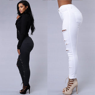 Women Stretch Ripped Skinny Jeans