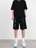 Men Niche Design Sense Stitching Contrast Shorts