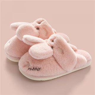 Buy pink Rabbit Fold Plush Slip-on Comfort Shoes