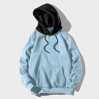 Buy sky-blue Men Long Sleeve Fashion Hoodies