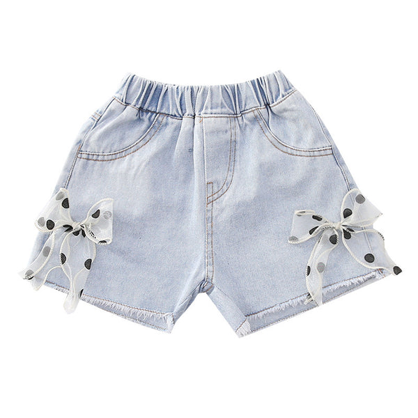 Denim Summer Bow Shorts