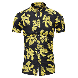 Buy yellow Men Floral Printing Shirts