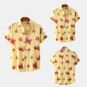 Men Short Sleeve Floral Shirt