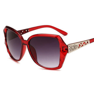 Buy red Big Frame Retro Sunglasses