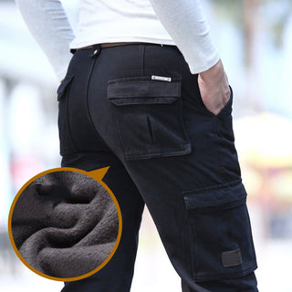 Buy black Men Multi-pocket Pants