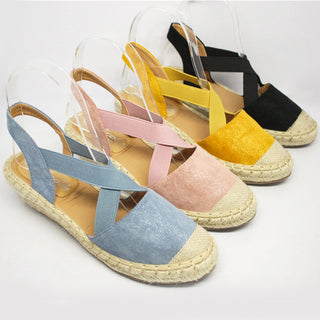 Women Baotou Cross Strap Wedge Sandals