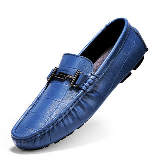 Buy blue Men&#39;s Casual Leather Shoes