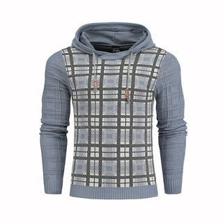 Buy light-gray Men Pullover Multi-Color Lines Hoodies