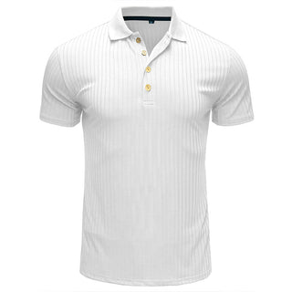 Buy white Men&#39;s Short Sleeve Polo Lapel T-Shirt