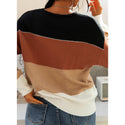 Long-Sleeved Round Neck Knitted Sweater