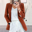 Corduroy Slim Fit Casual Blazer Cardigan