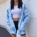 Loose Casual Tie Dye Hooded Sweater