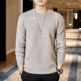 Buy khaki Men Casual Pullover Sweater Top