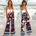 Printed Wide Leg High Waist Loose Pants