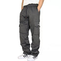 Men Sweatpants Stretch Elastic Waist Jogger Sports Pants Drawstring Trousers