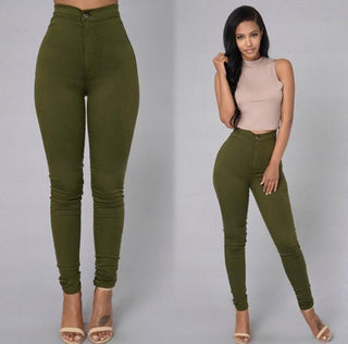 Buy green Women&#39;s Casual Denim Pants