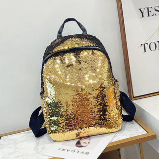 Buy gold Sequined Simple  Backpack