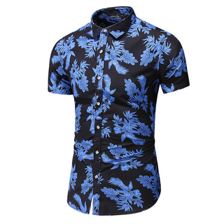 Buy blue Men Floral Printing Shirts