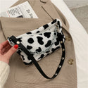 Patterned Plush Crossbody Bag