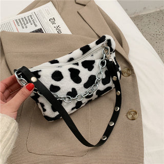 Buy cowpattern Patterned Plush Crossbody Bag