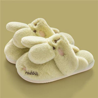 Buy yellow Rabbit Fold Plush Slip-on Comfort Shoes