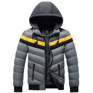 Buy grey Men Winter Casual Hooded Jacket