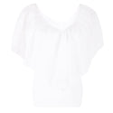 Chiffon Bat Sleeve Stitching T-Shirt Shawl Top