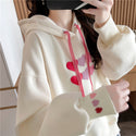 Women Heart Cotton Hoodie