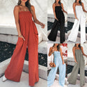 Women's Casual Fashion Solid Color Slim Jumpsuit