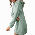 Loose Casual Solid Color Hoodie Dress