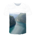 Men's 3D Snow Mountain Print T-Shirt