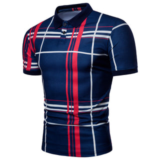 Men Classic Stripped Polo T-Shirt