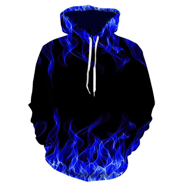 Men Printed 3D Long-sleeved Hoodie