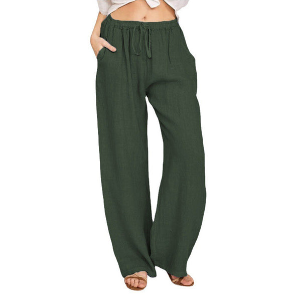 Elastic Waist Loose Jogger Pants With Pockets