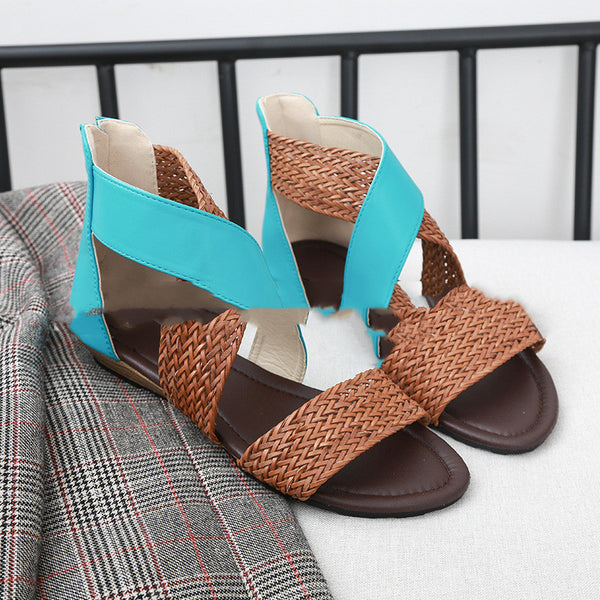 Bohemian Woven Belt Wedge Sandals