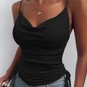 Spaghetti Strap Tops V-neck Camisole Tops