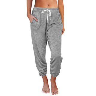 Buy dark-grey Unisex High Waist Loose Pocketed Sweatpants-